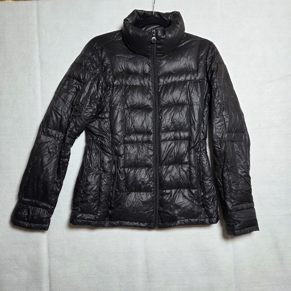 Calvin Klein Womens Jacket Size S Black Packable Lightweight Premium Down Puffer